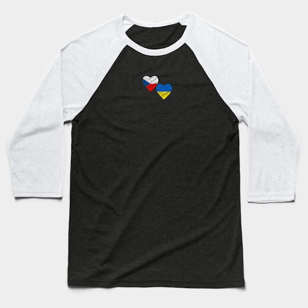 Czech support Ukraine Baseball T-Shirt by Myartstor 